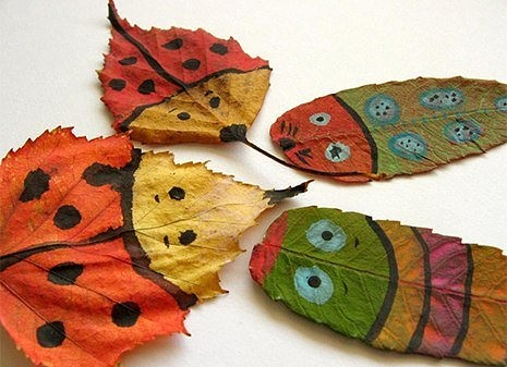 Поделки из осенних листьев (фото)