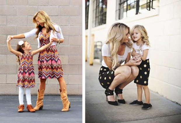 стиль мама и дочка