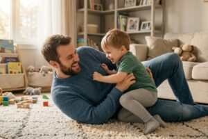 тато грає з дитиною активні ігри виховання роль батька